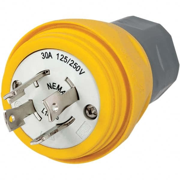 Hubbell Wiring Device-Kellems - 125V 30A NEMA L14-30P Industrial Twist Lock Plug - Apex Tool & Supply