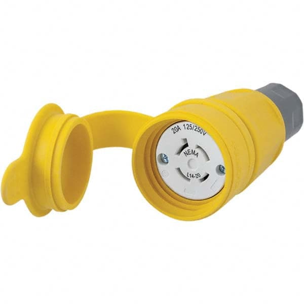Hubbell Wiring Device-Kellems - 125/250 VAC 20A NEMA L14-20P Industrial Twist Lock Plug - Apex Tool & Supply