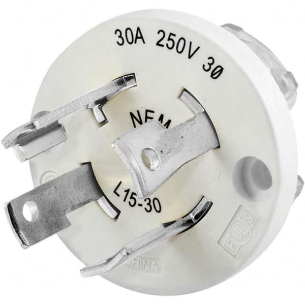 Hubbell Wiring Device-Kellems - 3-Phase Delta 250 VAC 30A NEMA L15-30P Industrial Twist Lock Plug - Apex Tool & Supply