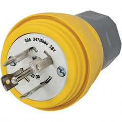 Hubbell Wiring Device-Kellems - 3-Phase Wye 347/600 VAC 30A NEMA L23-30P Industrial Twist Lock Plug - Apex Tool & Supply
