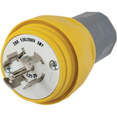Hubbell Wiring Device-Kellems - 3-Phase Wye 120/208 VAC 20A NEMA L21-20P Industrial Twist Lock Plug - Apex Tool & Supply