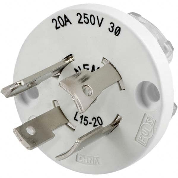 Hubbell Wiring Device-Kellems - 3-Phase Delta 250 VAC 20A NEMA L15-20P Industrial Twist Lock Plug - Apex Tool & Supply
