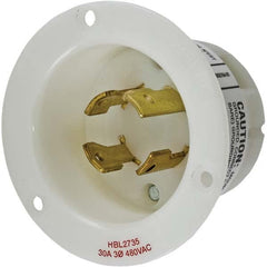 Hubbell Wiring Device-Kellems - 3-Phase Delta 480 VAC 30A NEMA L16-30P Industrial Twist Lock Inlet - Apex Tool & Supply
