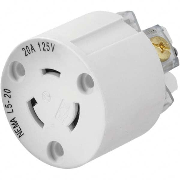 Hubbell Wiring Device-Kellems - 125V 20A NEMA L5-20R Industrial Twist Lock Connector - Apex Tool & Supply
