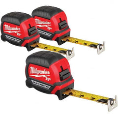 Milwaukee Tool - 25' x 1" Yellow/Black Blade Tape Measure - Apex Tool & Supply