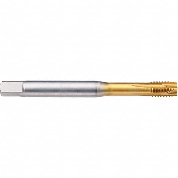 Emuge - M10x1.50 Metric 6G 0 Flute TiN-70 Finish Powdered Metal Spiral Point Tap - Apex Tool & Supply