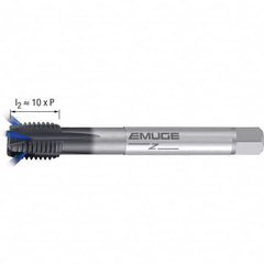 Emuge - M10x1.00 Metric Fine 6H 0 Flute GLT-1 Finish Powdered Metal Spiral Point Tap - Apex Tool & Supply