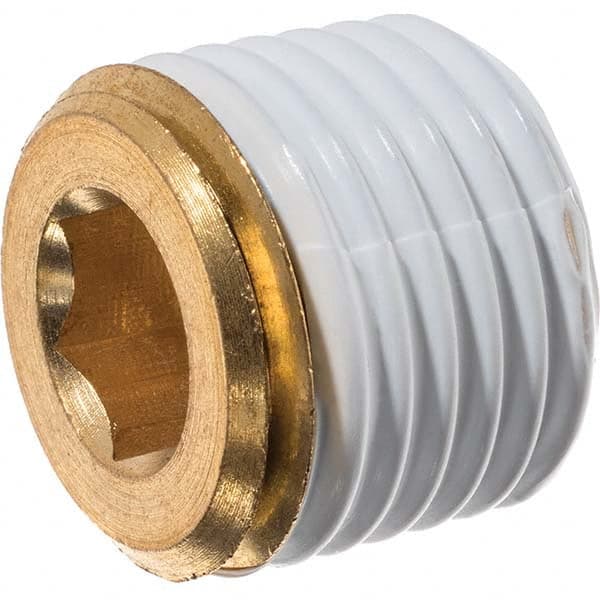 USA Sealing - 1/2" Brass Pipe Hex Socket Plug - Apex Tool & Supply