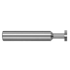 0.2500″ (1/4″) Cutter Diameter × 0.0930″ (3/32″) Width × 0.3750″ (3/8″) Neck Length Carbide Square Standard Keyseat Cutter Non-Ferrous, 4 Flutes - Exact Industrial Supply