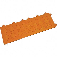 Ergo Advantage - 6" Long x 18" Wide x 1" Thick, Anti-Fatigue Modular Matting Anti-Fatigue Flooring - 2 Interlocking Sides, Orange, For Dry Areas - Apex Tool & Supply