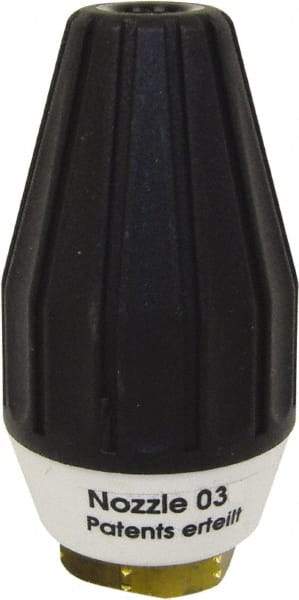 Kranzle - 3,200 psi Rotating, Brass, Ceramic, Plastic & Rubber, Turbo Pressure Washer Nozzle - 0.91mm Orifice Diam, 1/4" Thread, Female, Black & White - Apex Tool & Supply