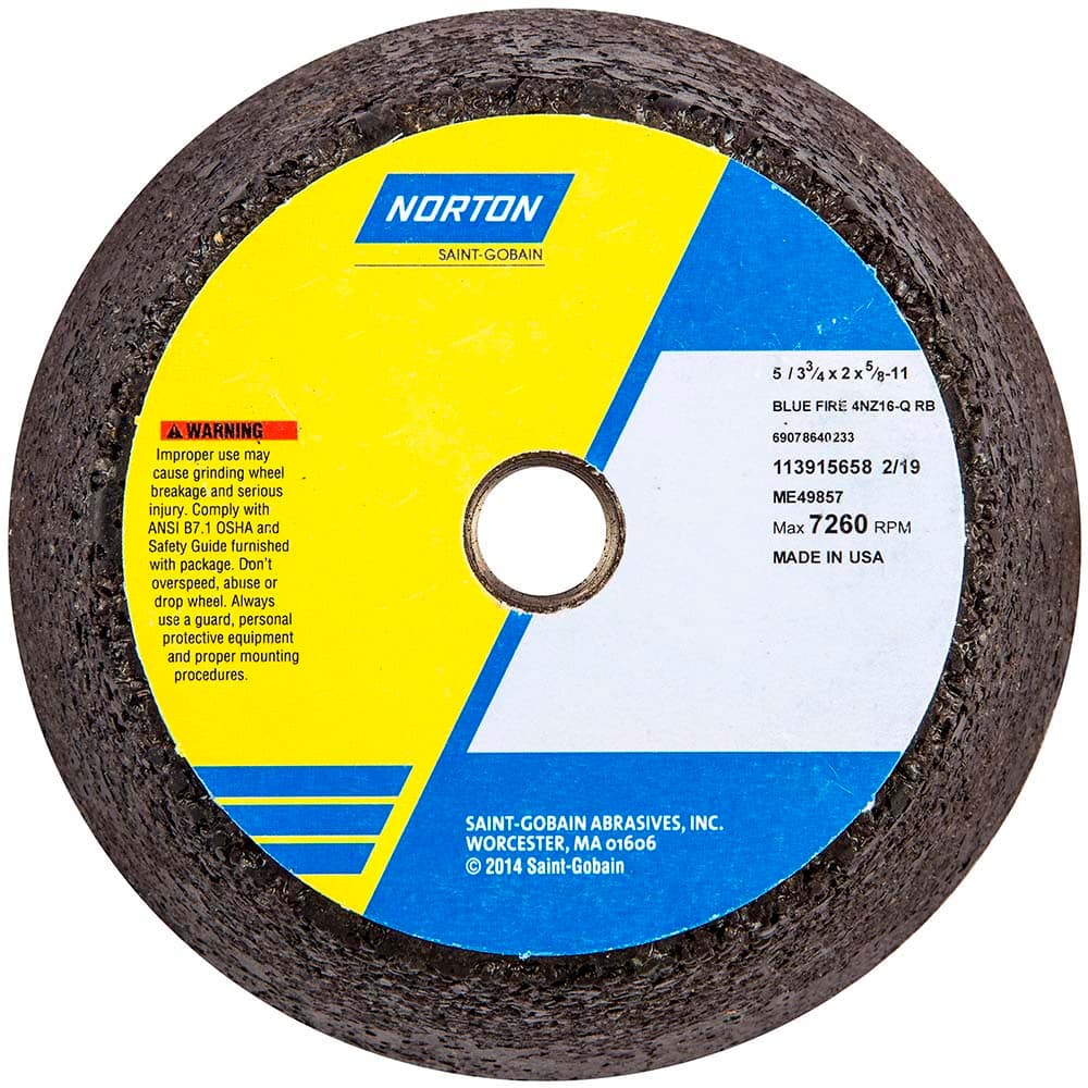 Norton - Tool & Cutter Grinding Wheels Wheel Type: Type 11 Superabrasive Wheel Type Number: B42 - Apex Tool & Supply