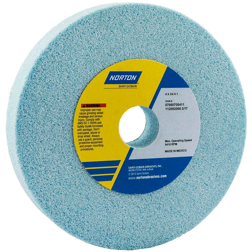 Norton - Bench & Pedestal Grinding Wheels Wheel Diameter (Inch): 6 Hole Size (Inch): 1 - Apex Tool & Supply