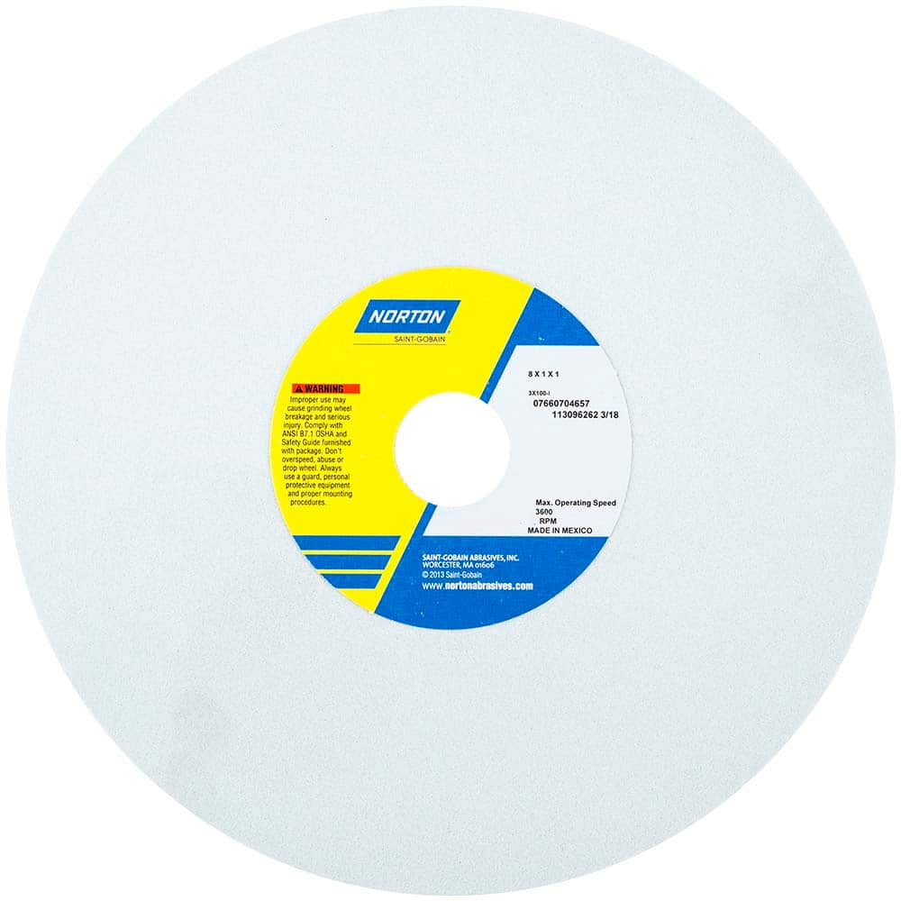 Norton - Bench & Pedestal Grinding Wheels Wheel Diameter (Inch): 8 Hole Size (Inch): 1 - Apex Tool & Supply