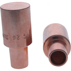 Tuffaloy - Spot Welder Tips For Use With: 5RW Cap Taper Electrode Holder Type: Male Cap C Nose (Flat) - Apex Tool & Supply