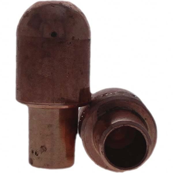 Tuffaloy - Spot Welder Tips For Use With: 6RW Cap Taper Electrode Holder Type: Male Cap B Nose (Dome) - Apex Tool & Supply