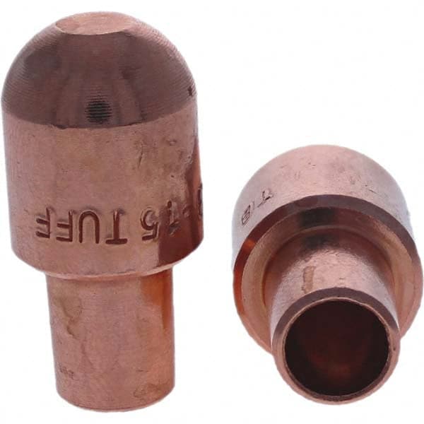 Tuffaloy - Spot Welder Tips For Use With: 5RW Cap Taper Electrode Holder Type: Male Cap B Nose (Dome) - Apex Tool & Supply