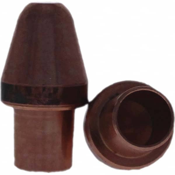 Tuffaloy - Spot Welder Tips For Use With: 7RW Cap Taper Electrode Holder Type: Male Cap A Nose (Pointed) - Apex Tool & Supply
