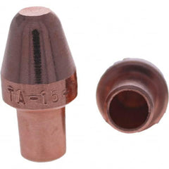 Tuffaloy - Spot Welder Tips For Use With: 5RW Cap Taper Electrode Holder Type: Male Cap A Nose (Pointed) - Apex Tool & Supply