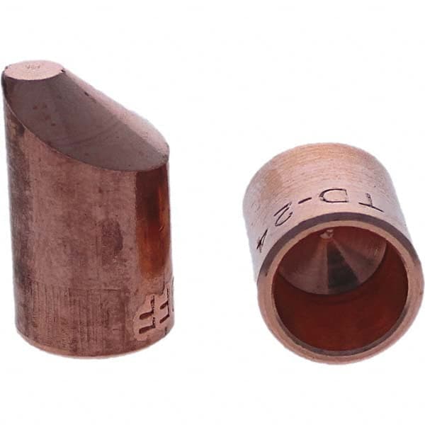 Tuffaloy - Spot Welder Tips For Use With: 4RW Cap Taper Electrode Holder Type: Female Cap D Nose (Offset) - Apex Tool & Supply