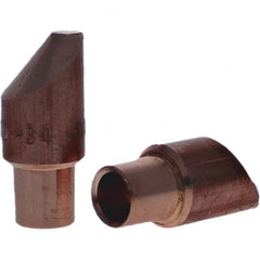 Tuffaloy - Spot Welder Tips For Use With: 4RW Cap Taper Electrode Holder Type: Male Cap D Nose (Offset) - Apex Tool & Supply