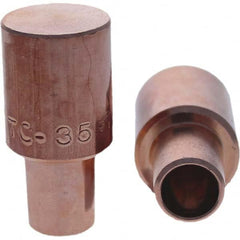 Tuffaloy - Spot Welder Tips For Use With: 5RW Cap Taper Electrode Holder Type: Male Cap C Nose (Flat) - Apex Tool & Supply
