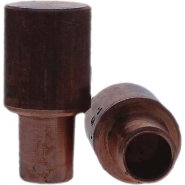 Tuffaloy - Spot Welder Tips For Use With: 5RW Cap Taper Electrode Holder Type: Male Cap C Nose (Flat) - Apex Tool & Supply