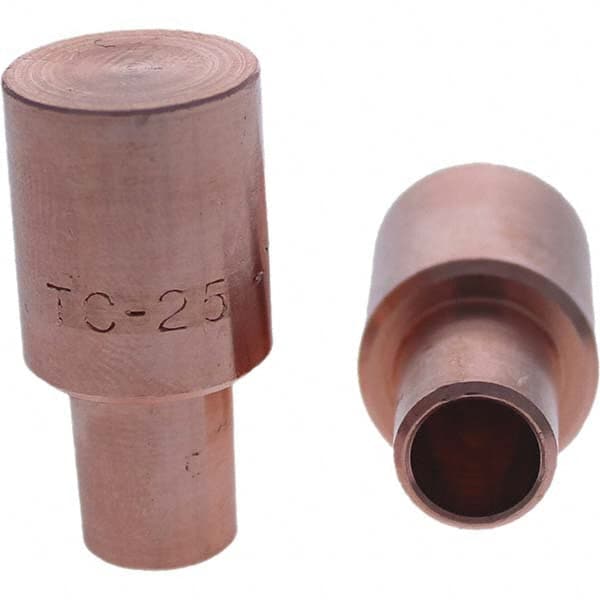 Tuffaloy - Spot Welder Tips For Use With: 5RW Cap Taper Electrode Holder Type: Male Cap C Nose (Flat) - Apex Tool & Supply