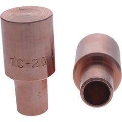 Tuffaloy - Spot Welder Tips For Use With: 5RW Cap Taper Electrode Holder Type: Male Cap C Nose (Flat) - Apex Tool & Supply