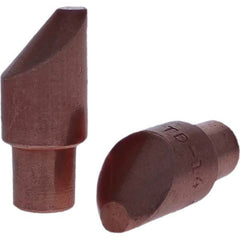 Tuffaloy - Spot Welder Tips For Use With: 4RW Cap Taper Electrode Holder Type: Male Cap D Nose (Offset) - Apex Tool & Supply
