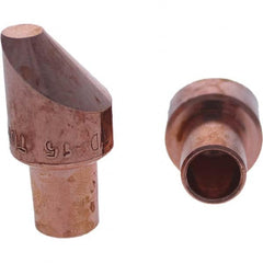 Tuffaloy - Spot Welder Tips For Use With: 5RW Cap Taper Electrode Holder Type: Male Cap D Nose (Offset) - Apex Tool & Supply