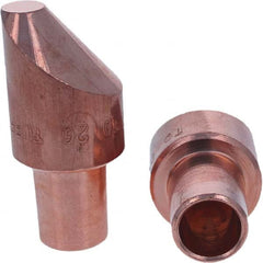 Tuffaloy - Spot Welder Tips For Use With: 6RW Cap Taper Electrode Holder Type: Male Cap D Nose (Offset) - Apex Tool & Supply