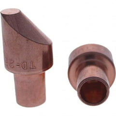 Tuffaloy - Spot Welder Tips For Use With: 5RW Cap Taper Electrode Holder Type: Male Cap D Nose (Offset) - Apex Tool & Supply