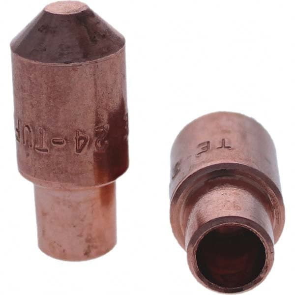 Tuffaloy - Spot Welder Tips For Use With: 4RW Cap Taper Electrode Holder Type: Male Cap E Nose (Truncated) - Apex Tool & Supply