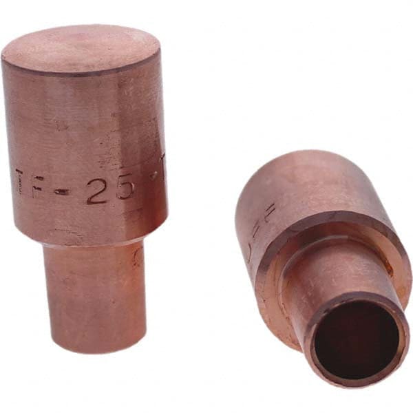 Tuffaloy - Spot Welder Tips For Use With: 5RW Cap Taper Electrode Holder Type: Male Cap F Nose (Radius) - Apex Tool & Supply