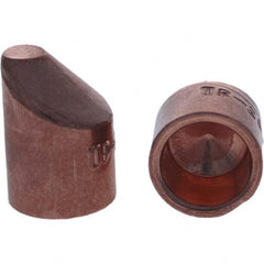 Tuffaloy - Spot Welder Tips For Use With: 5RW Cap Taper Electrode Holder Type: Female Cap D Nose (Offset) - Apex Tool & Supply