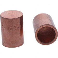 Tuffaloy - Spot Welder Tips For Use With: 5RW Cap Taper Electrode Holder Type: Female Cap C Nose (Flat) - Apex Tool & Supply