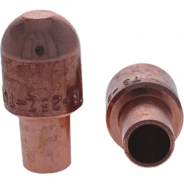 Tuffaloy - Spot Welder Tips For Use With: 5RW Cap Taper Electrode Holder Type: Male Cap B Nose (Dome) - Apex Tool & Supply