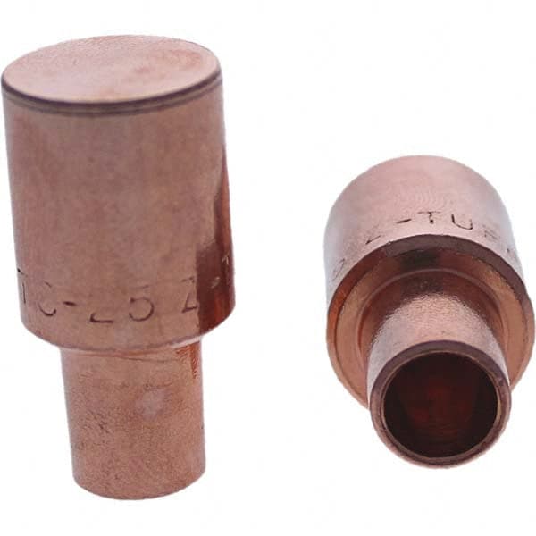 Tuffaloy - Spot Welder Tips For Use With: 5RW Cap Taper Electrode Holder Type: Male Cap C Nose (Flat) - Apex Tool & Supply
