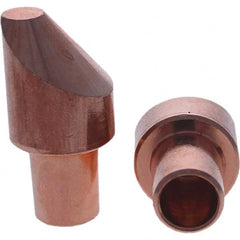 Tuffaloy - Spot Welder Tips For Use With: 5RW Cap Taper Electrode Holder Type: Male Cap D Nose (Offset) - Apex Tool & Supply