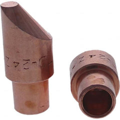 Tuffaloy - Spot Welder Tips For Use With: 4RW Cap Taper Electrode Holder Type: Male Cap D Nose (Offset) - Apex Tool & Supply