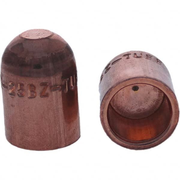 Tuffaloy - Spot Welder Tips For Use With: 5RW Cap Taper Electrode Holder Type: Female Cap B Nose (Dome) - Apex Tool & Supply