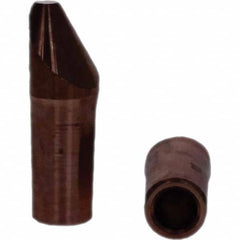 Tuffaloy - Spot Welder Tips For Use With: 4RW Electrode Holder Type: Straight Tip D Nose (Offset) - Apex Tool & Supply