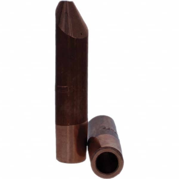 Tuffaloy - Spot Welder Tips For Use With: 6RW Electrode Holder Type: Straight Tip D Nose (Offset) - Apex Tool & Supply