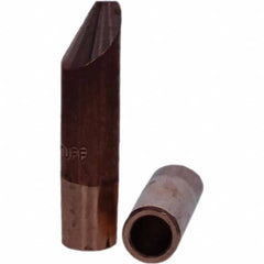 Tuffaloy - Spot Welder Tips For Use With: 7RW Electrode Holder Type: Straight Tip D Nose (Offset) - Apex Tool & Supply