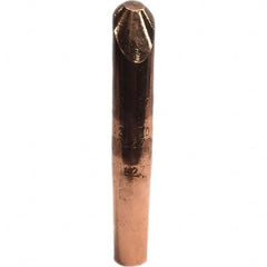 Tuffaloy - Spot Welder Tips For Use With: 4RW Electrode Holder Type: Straight Tip H Nose (Angled Offset) - Apex Tool & Supply