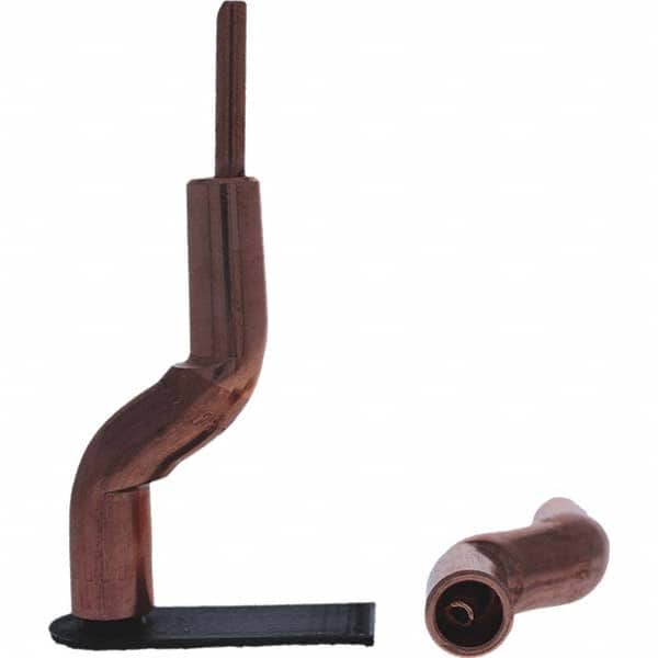 Tuffaloy - Spot Welder Tips For Use With: 4RW Electrode Holder Type: Bent Shank for 4RW Male Cap - Apex Tool & Supply