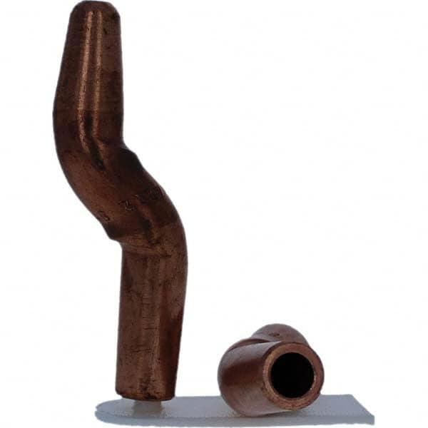 Tuffaloy - Spot Welder Tips For Use With: 4RW Electrode Holder Type: Double Bend Tip A Nose (Pointed) - Apex Tool & Supply
