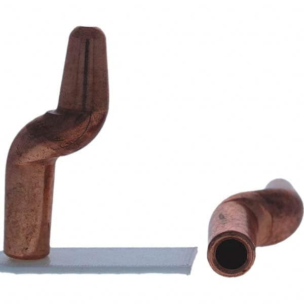 Tuffaloy - Spot Welder Tips For Use With: 4RW Electrode Holder Type: Double Bend Tip A Nose (Pointed) - Apex Tool & Supply