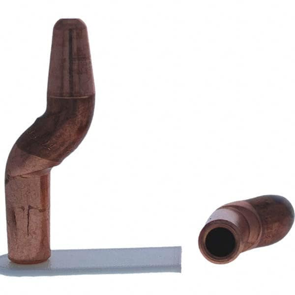 Tuffaloy - Spot Welder Tips For Use With: 4RW Electrode Holder Type: Double Bend Tip A Nose (Pointed) - Apex Tool & Supply